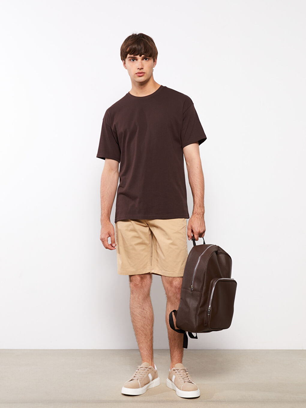 Slim Fit Gabardine Men's Shorts-1