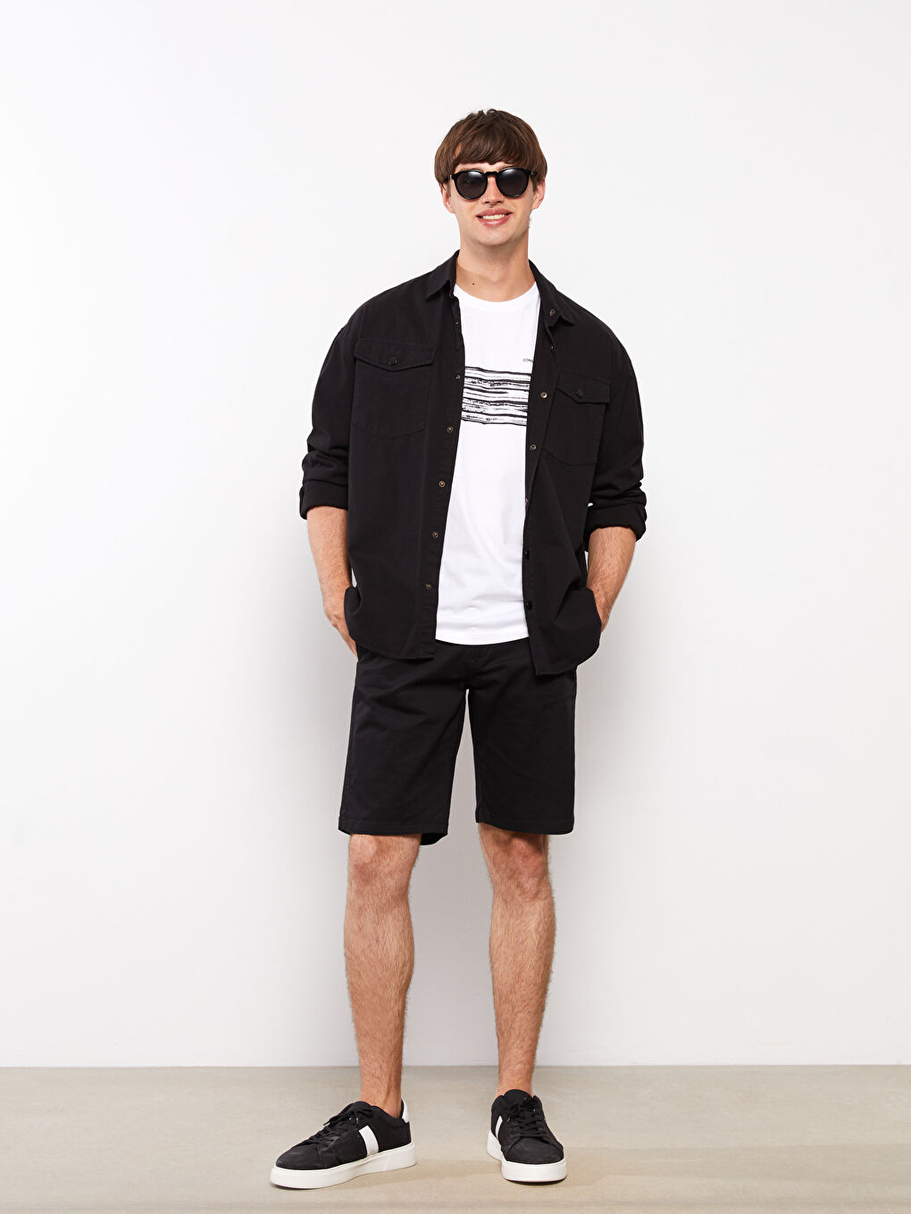 Slim Fit Gabardine Men's Shorts -S2CO71Z8-RQL