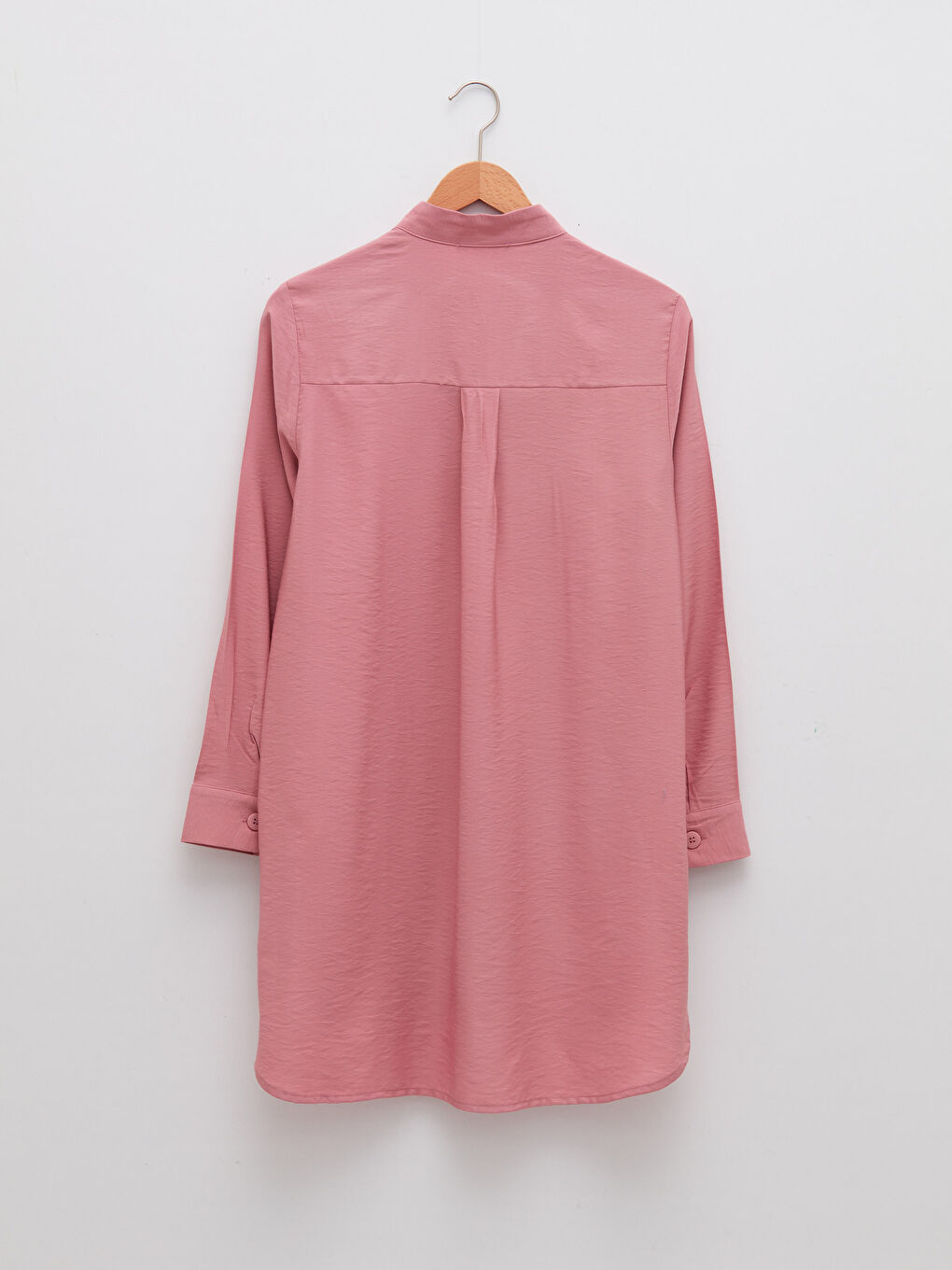 Grandad Collar Plain Long Sleeve Women's Tunic-6