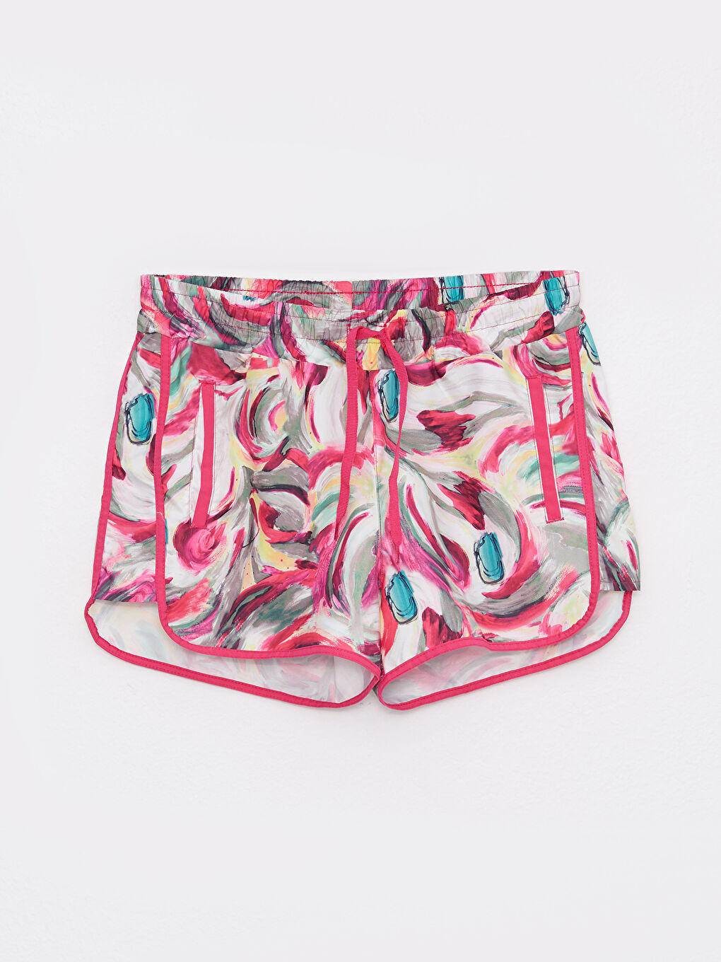Elasticated Waist Patterned Women's Swimming Shorts -S2CO78Z8-F9C