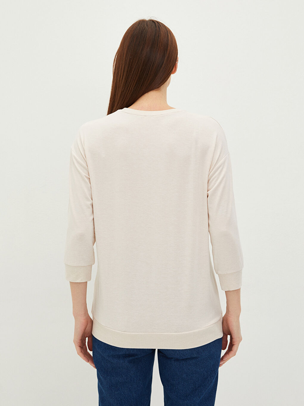 Women's Crew Neck Plain T-Shirt-3