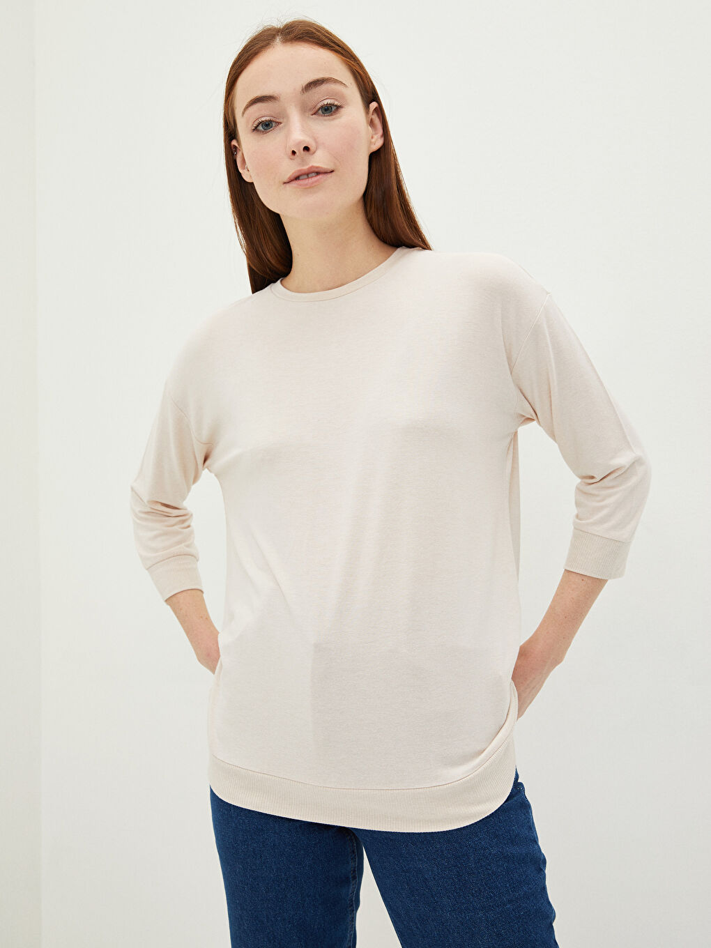Women's Crew Neck Plain T-Shirt