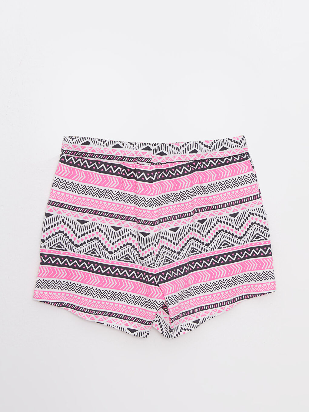 Girls' Patterned Shorts with Elastic Waist -S2CP10Z4-M8M