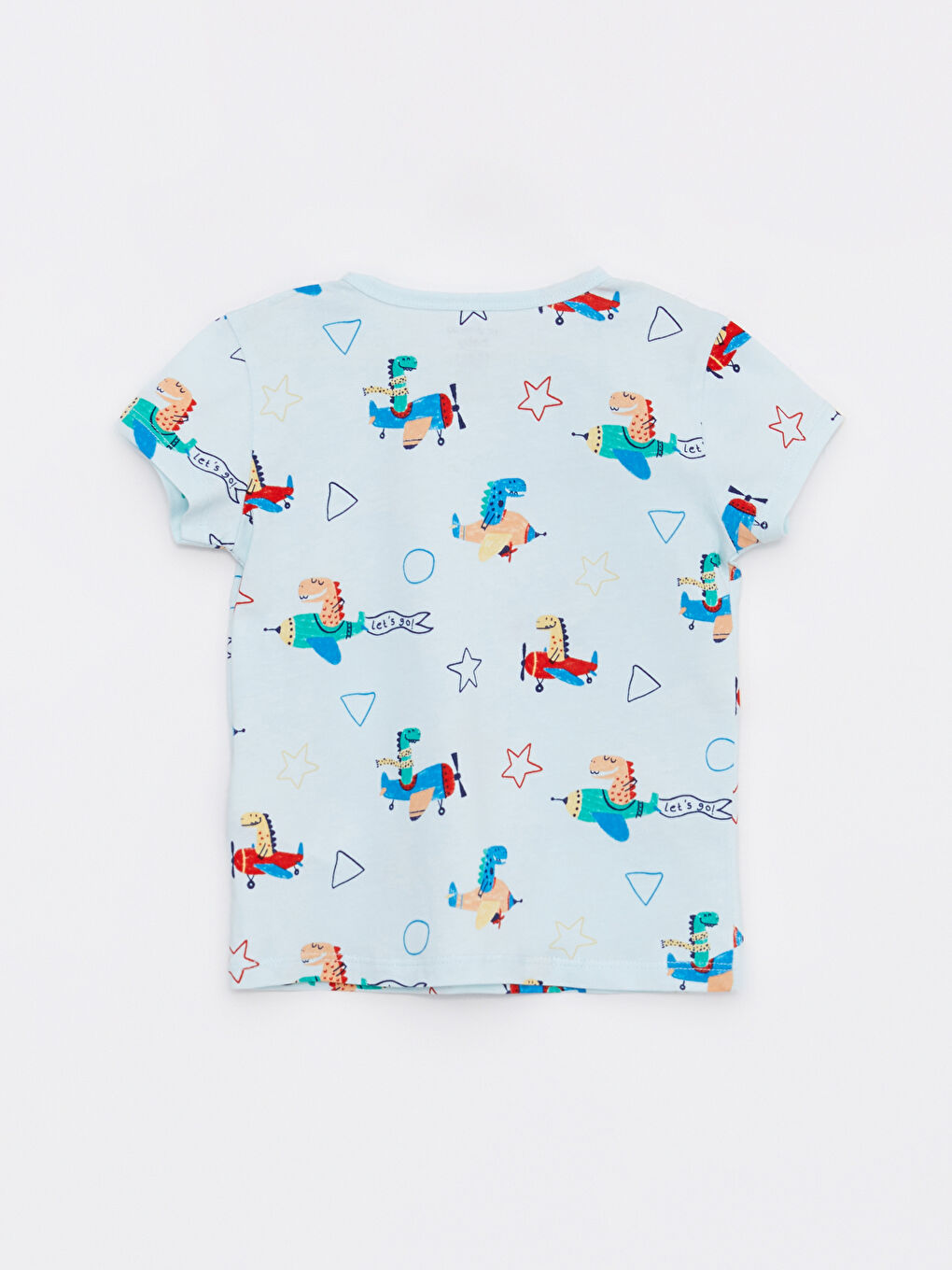 Crew Neck Printed Baby Boy Pajamas Set of 2-2