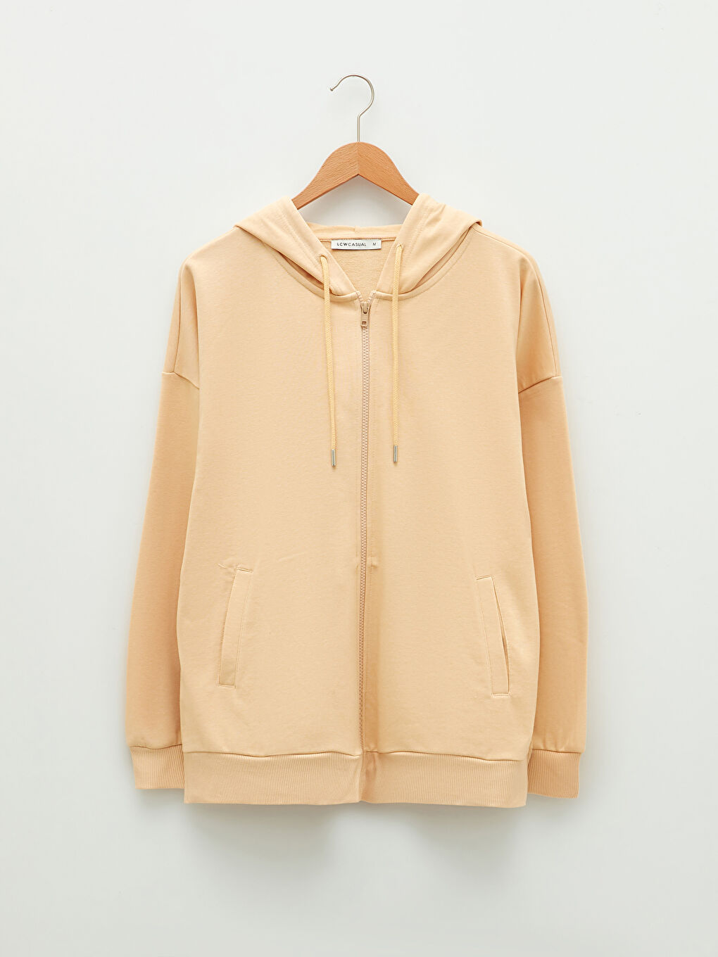 Hooded Plain Long Sleeve Women's Sports Cardigan-6