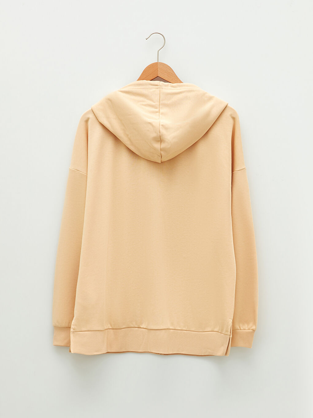 Hooded Plain Long Sleeve Women's Sports Cardigan-7