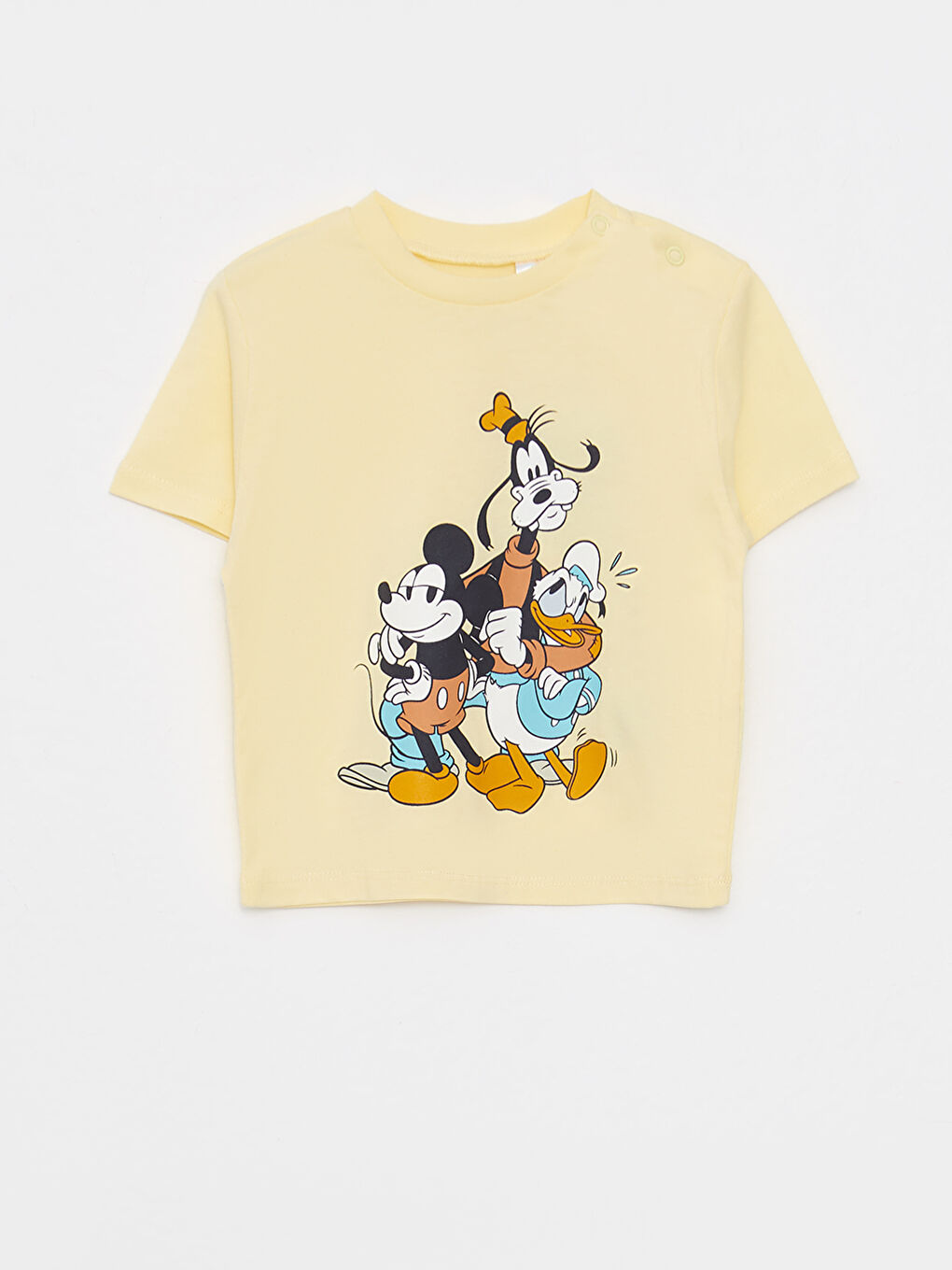 Crew Neck Short Sleeve Mickey Mouse Printed Baby Boys' T-Shirt and Shorts 2 Pack Set-1