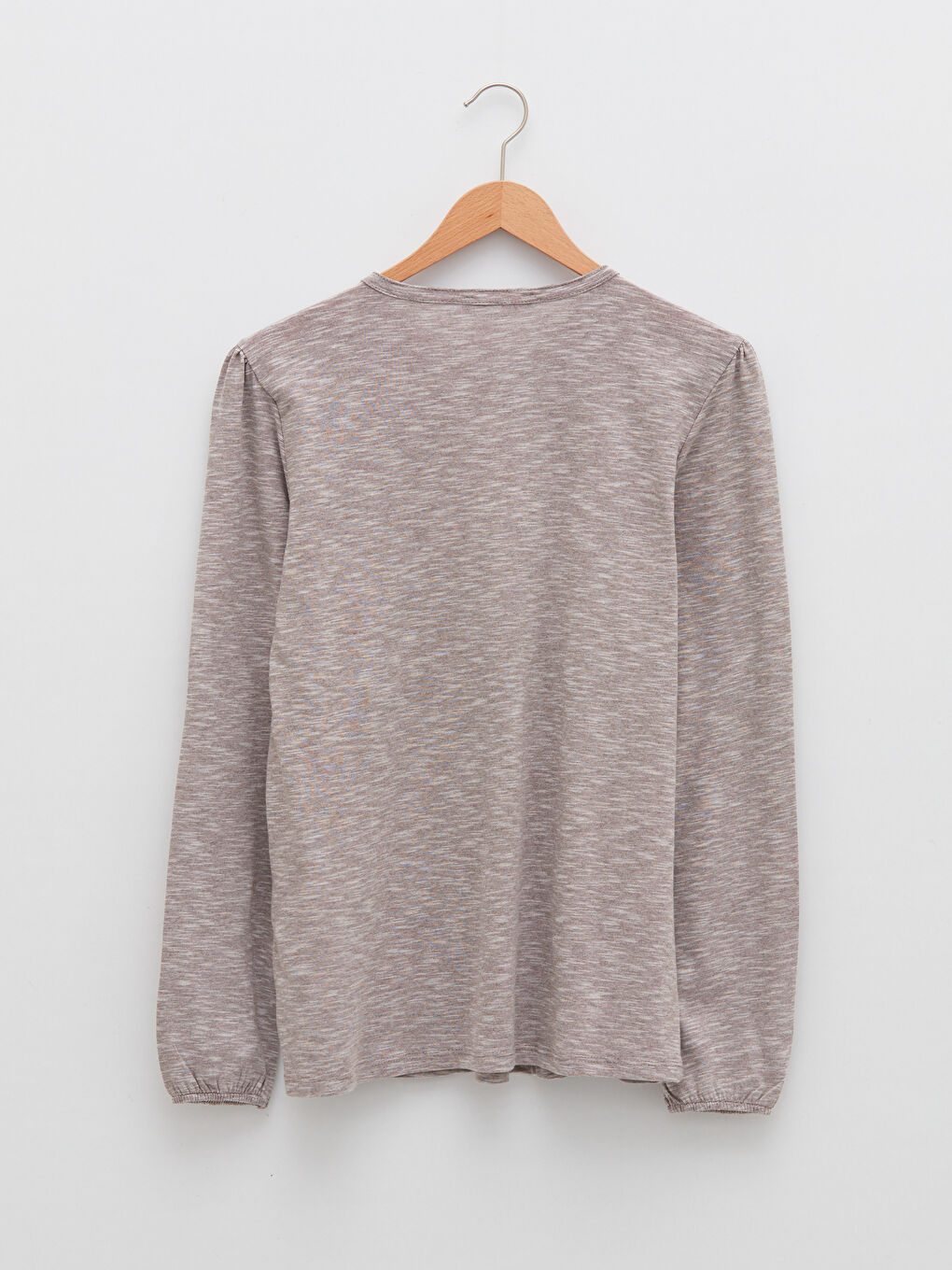 Crew Neck Embroidered Long Sleeve Women's T-Shirt-6