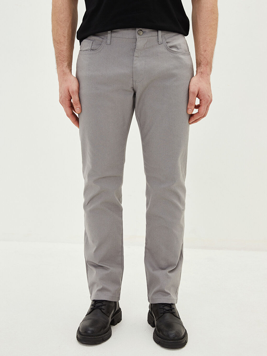 Gri Slim Fit Erkek Pantolon-2