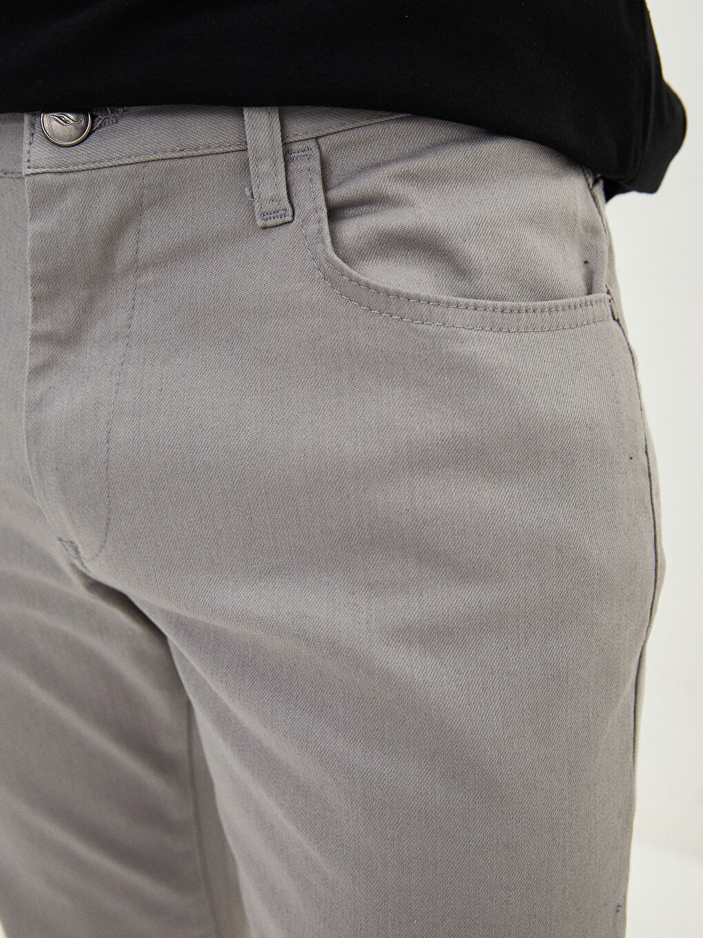 Gri Slim Fit Erkek Pantolon-4