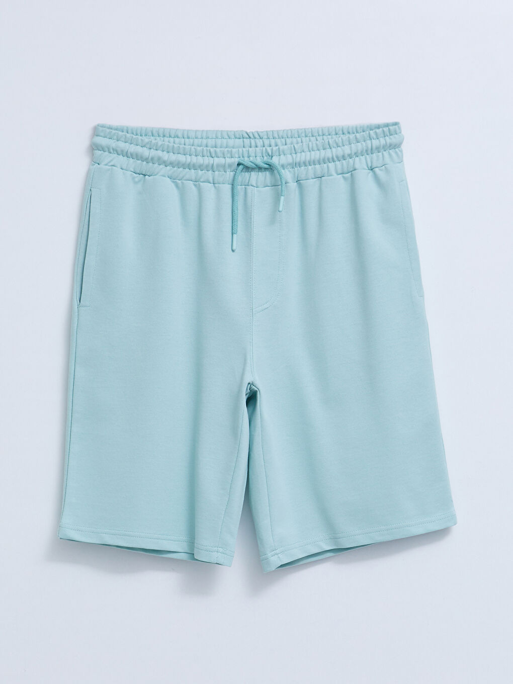 Turkuaz Standart Kalıp Örme Erkek Şort-5