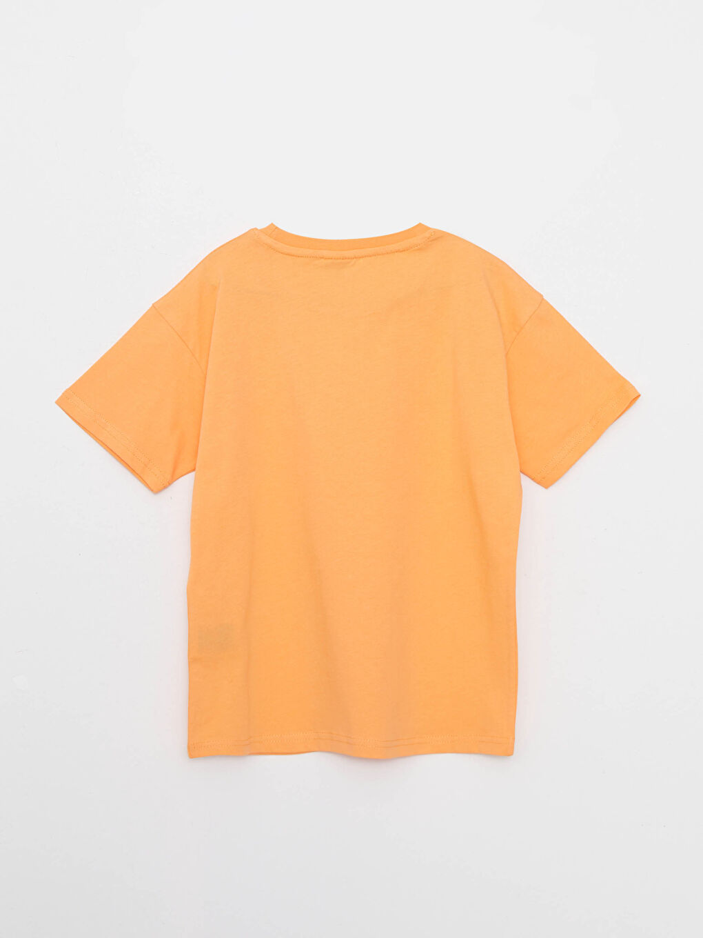 Turuncu Bisiklet Yaka Basic Kısa Kollu Erkek Çocuk Tişört-3