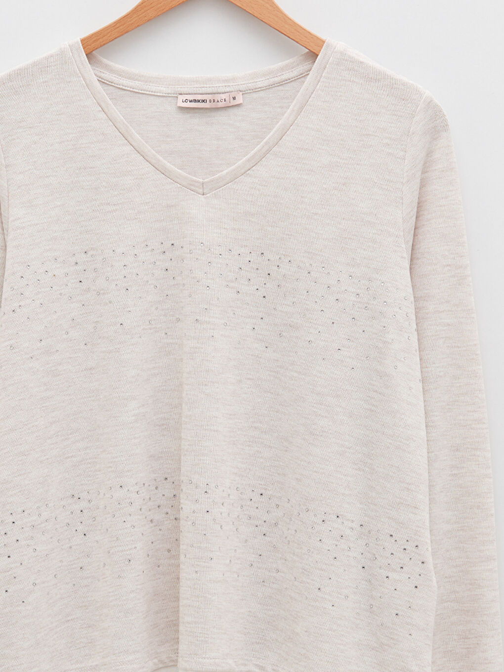 V-Neck Printed Long Sleeve Women's T-Shirt-7