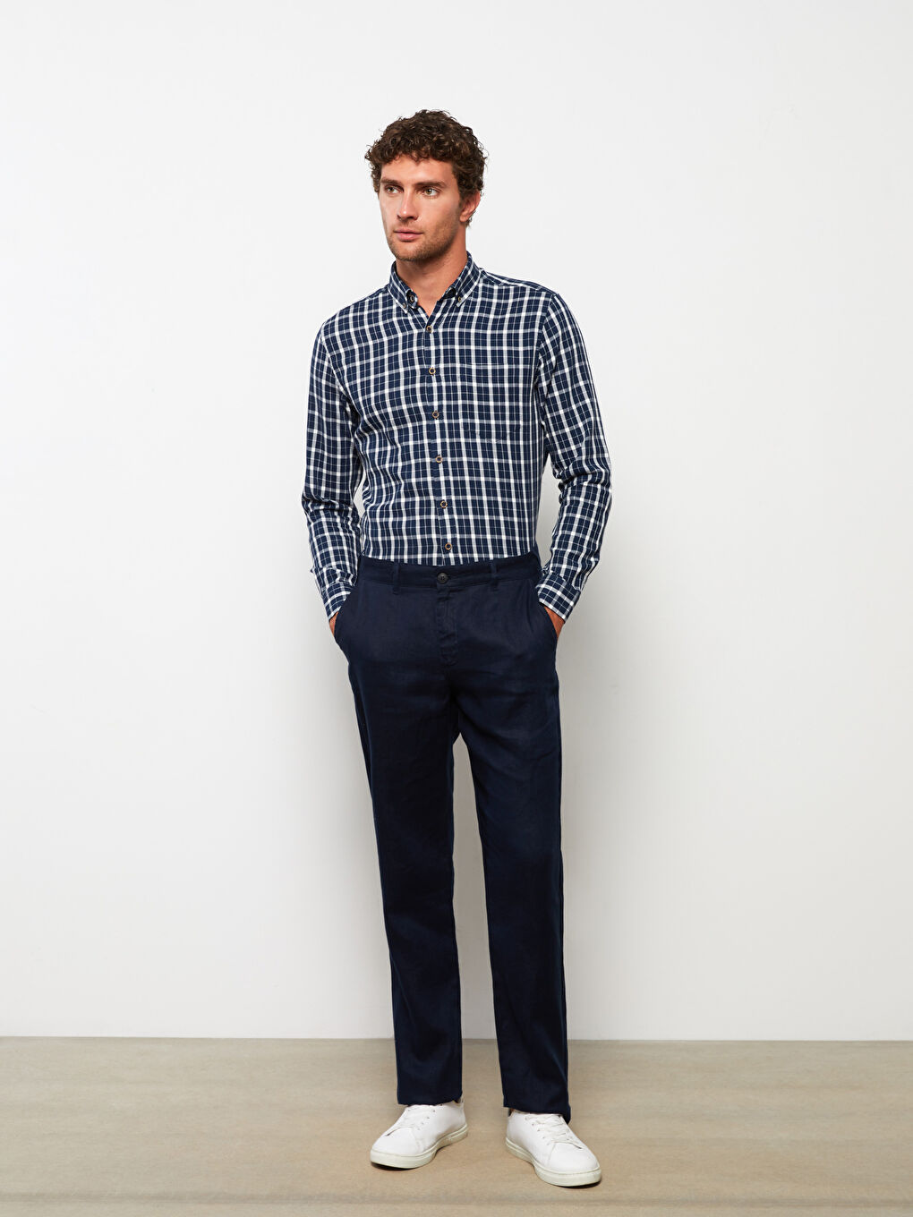 بنطلون كتان عادي للرجال