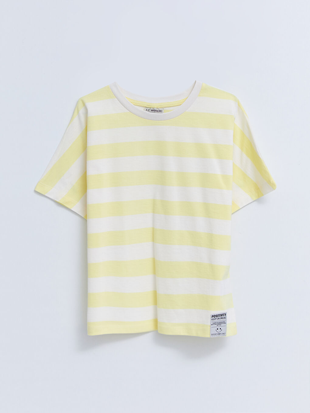 LCW Kids Rundhalsausschnitt Gestreiftes Kurzarm Baumwolle Mädchen T-Shirt -S2CQ18Z4-LJZ