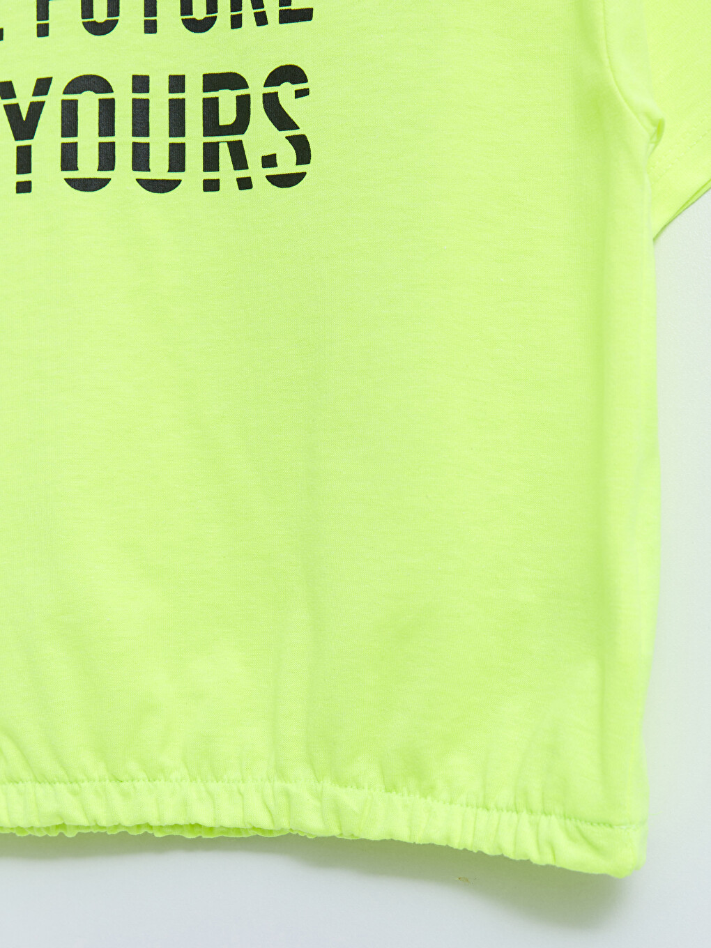 Crew Neck Printed Short Sleeve Girl's Sweatshirt-3