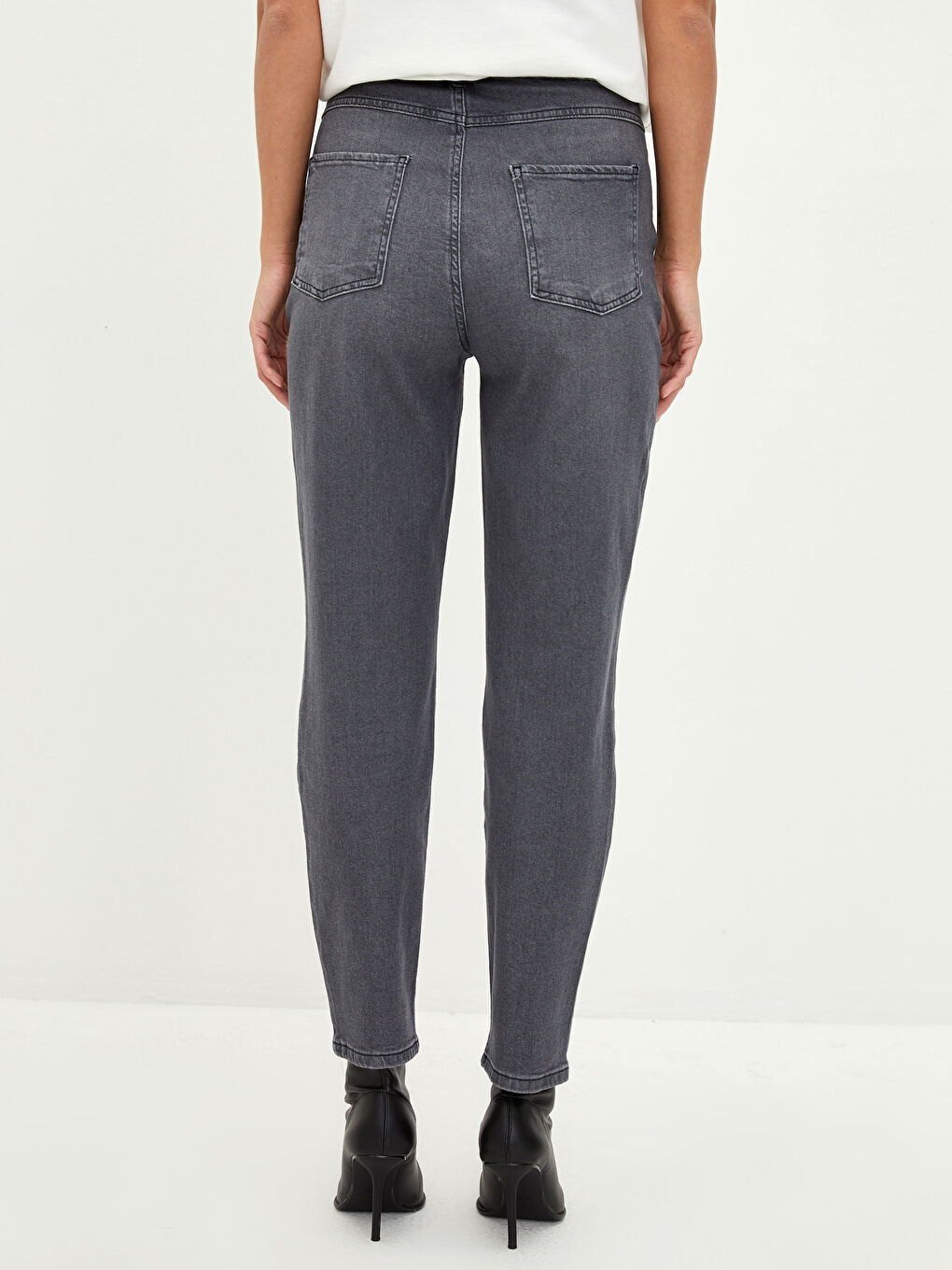 Elastic Waist Mom Fit Pocket Detailed Rodeo Maternity Jeans -S2CQ38Z8-GRD