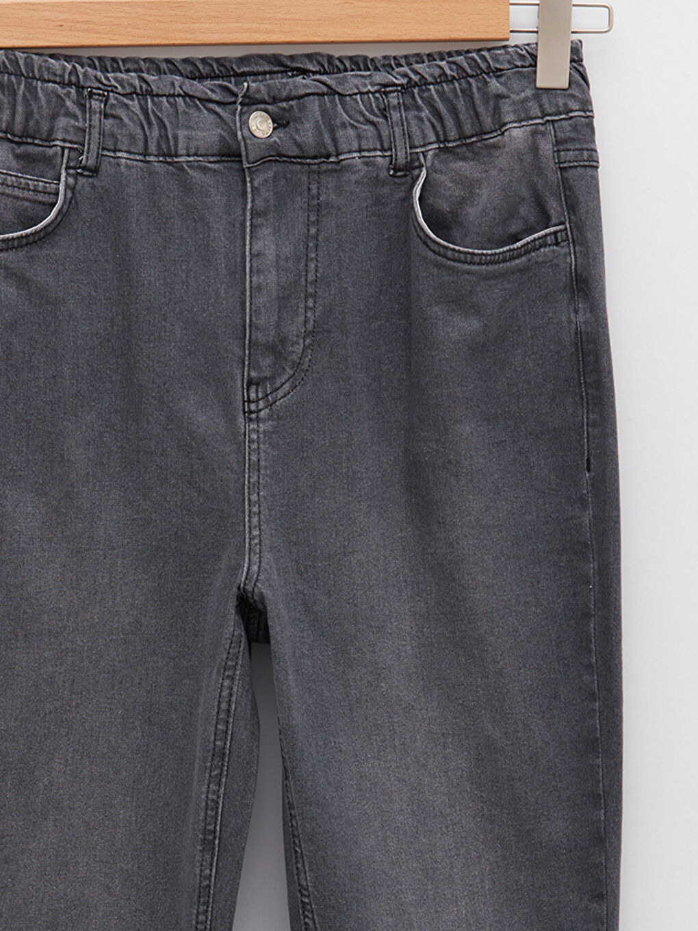 Elastic Waist Mom Fit Pocket Detailed Rodeo Maternity Jeans -S2CQ38Z8-GRD