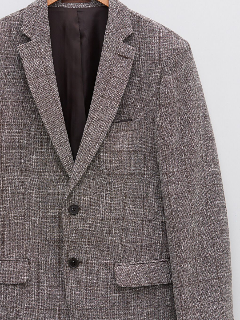 Bej Standart Kalıp Erkek Blazer Ceket-7