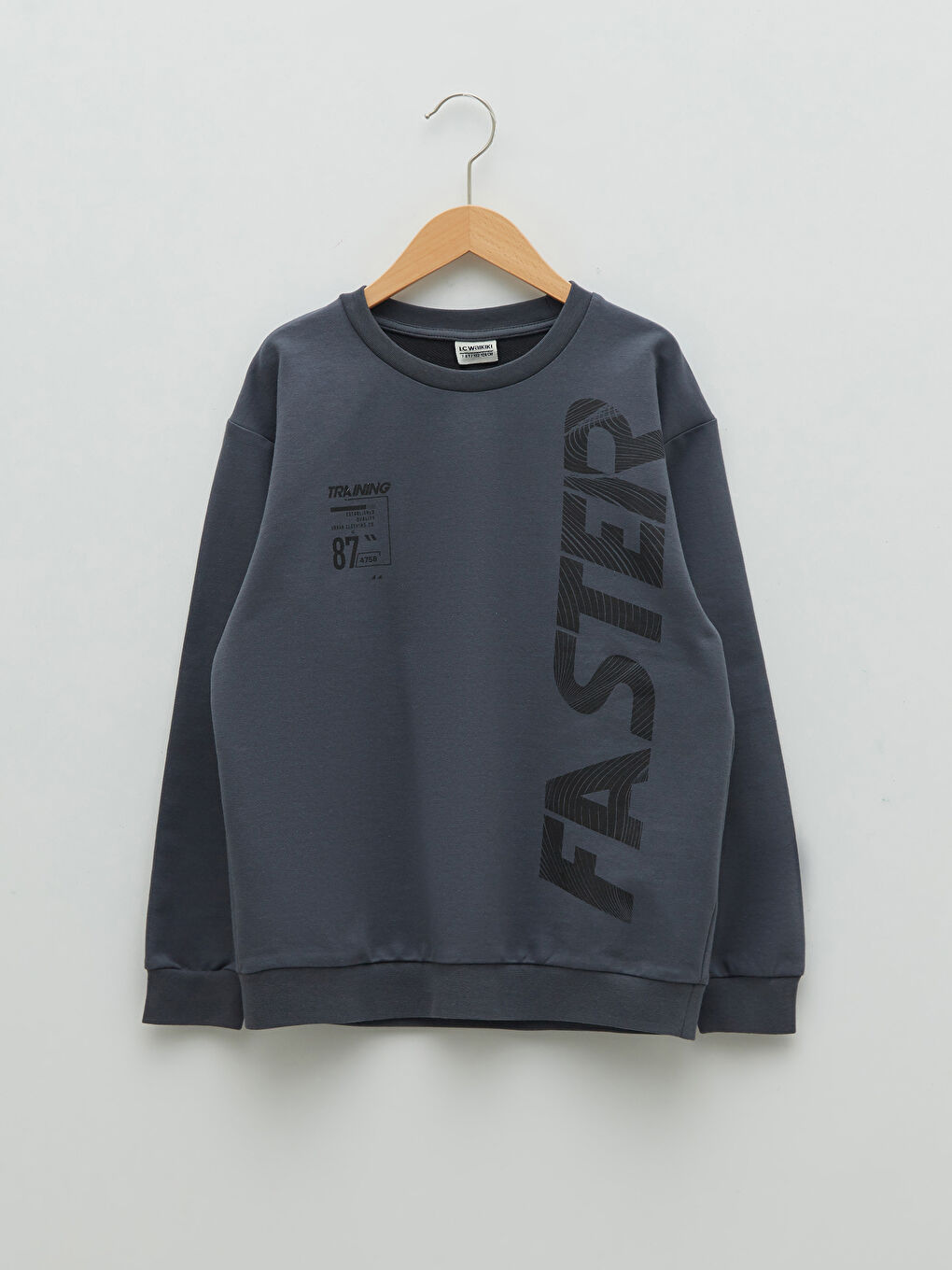 Sweat-shirt à Col Rond Imprimé à Manches Longues pour Garçons