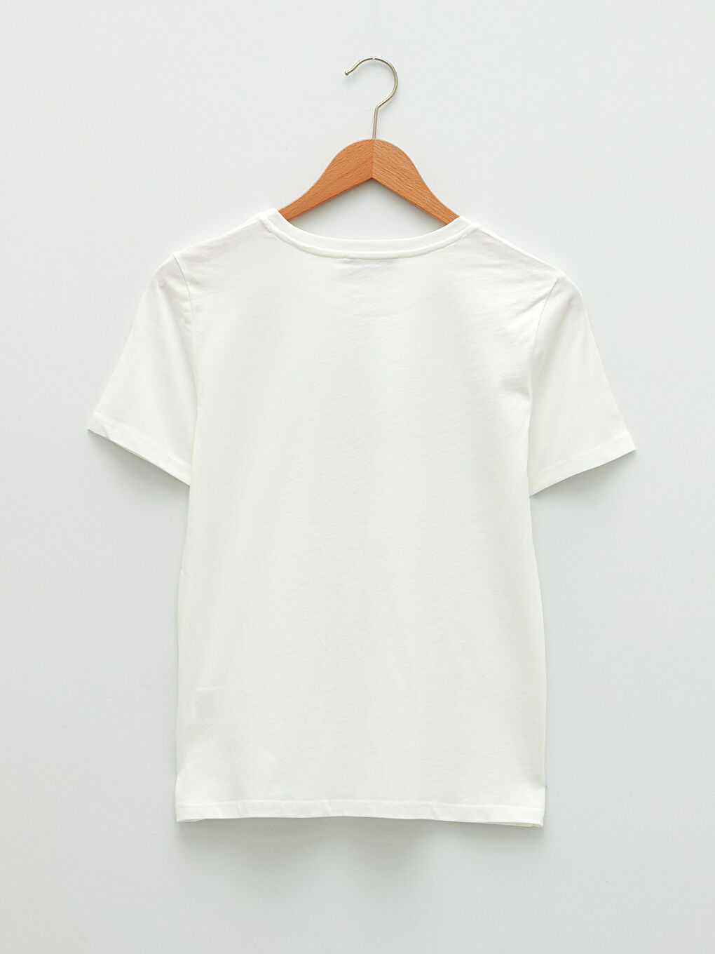 Crew Neck Printed Short Sleeve Cotton Women's T-shirt-5