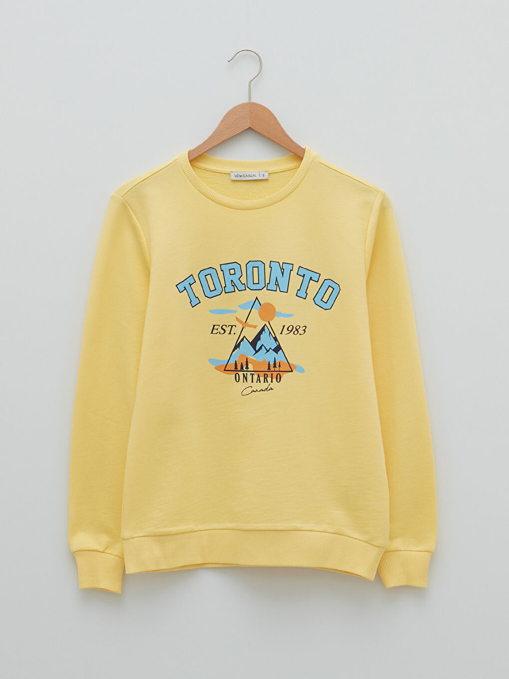 Женская толстовка с круглым вырезом и длинными рукавами с принтом-5