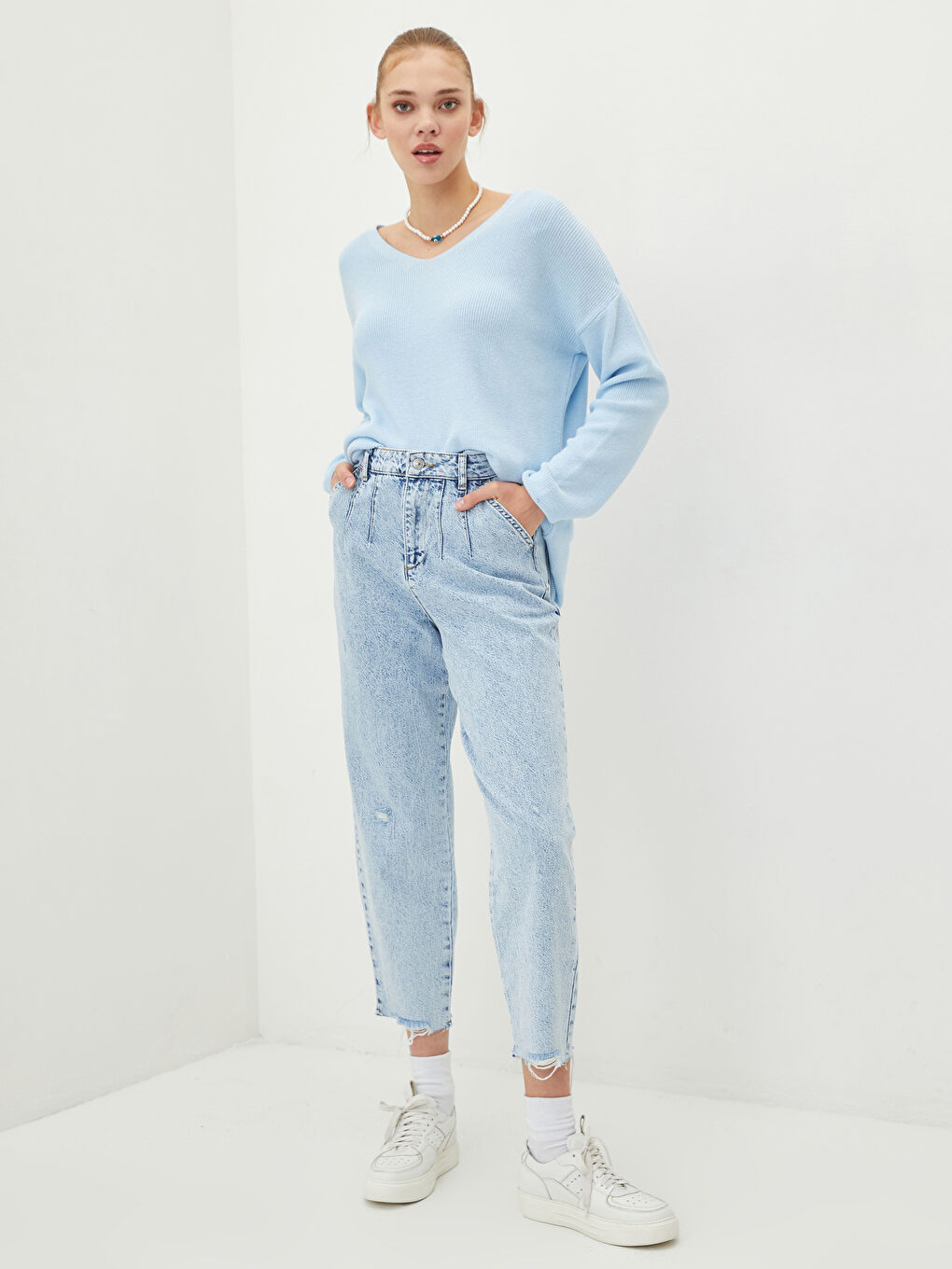 High Waist Slouchy Pocket Detailed Women's Rodeo Jeans-1