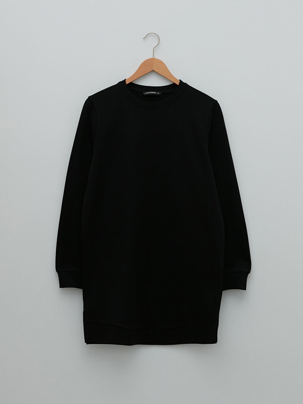 LCW Modest Crew Neck Plain Oversize Women's Sweatshirt Tunic -S2CR28Z8-RQN