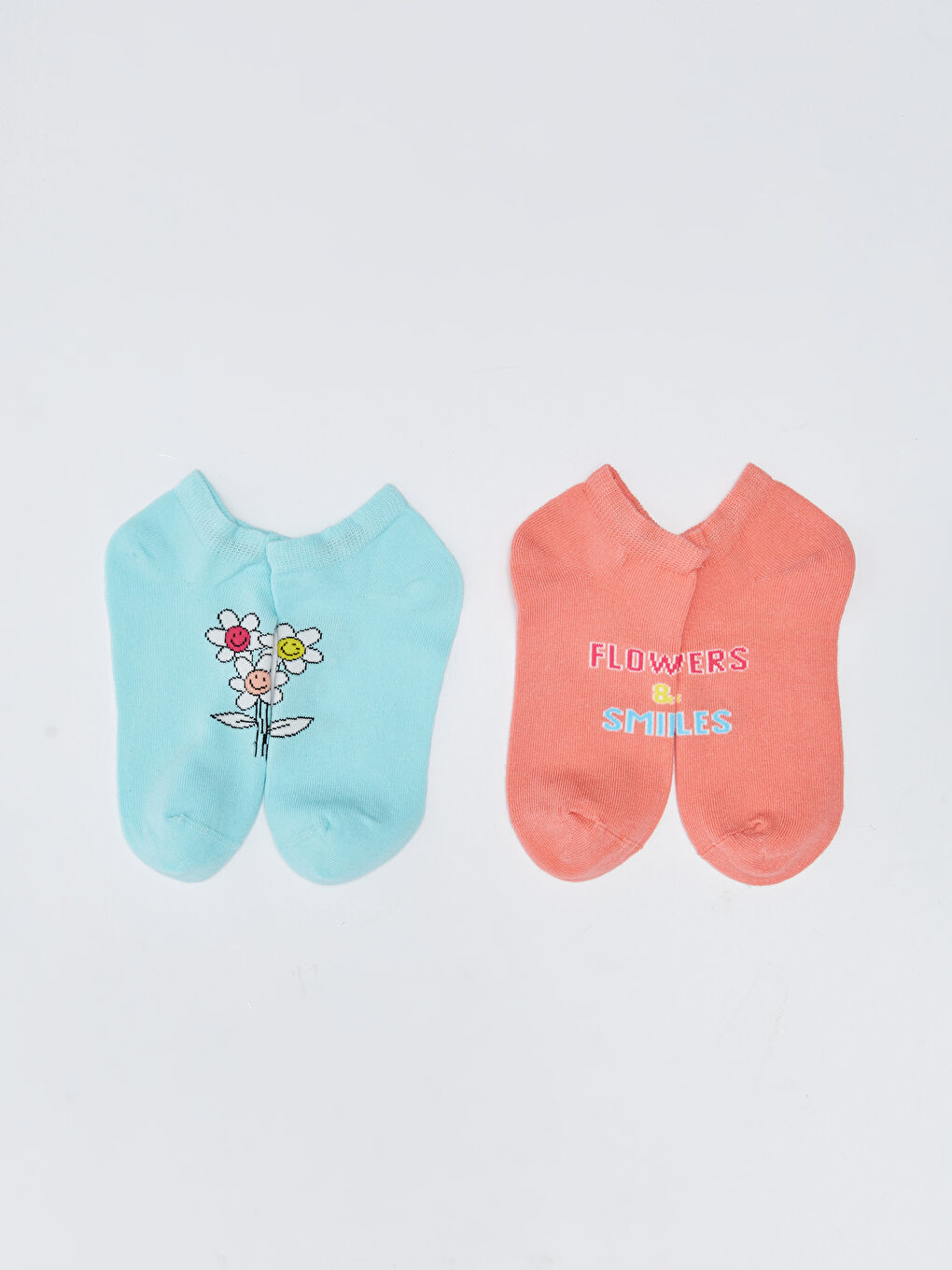 Носки-ботильоны с узором для девочек, комплект из 5 штук-1