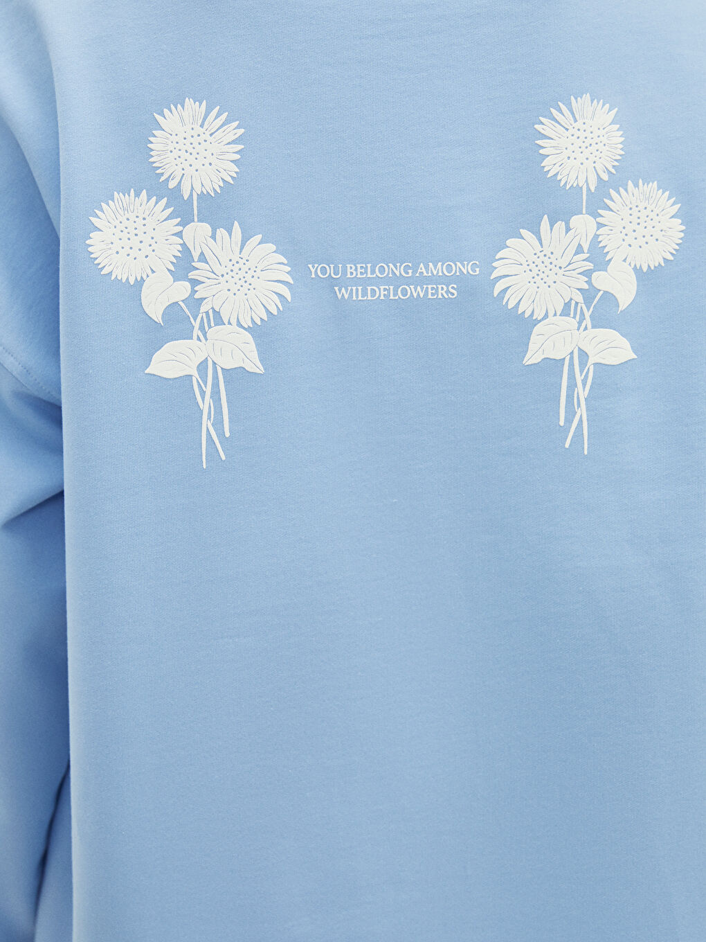 Mavi Bisiklet Yaka Baskılı Uzun Kollu Oversize Kadın Sweatshirt Tunik-2