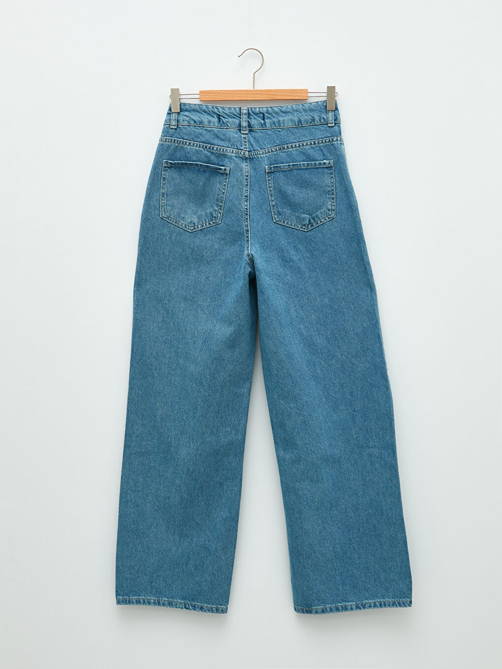 İndigo Standart Fit Cep Detaylı Kadın Rodeo Jean Pantolon-6