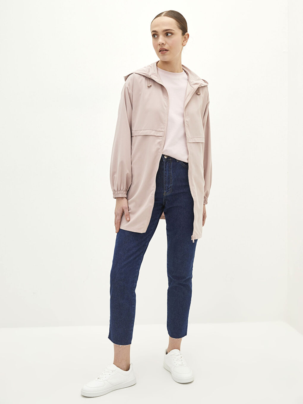 İndigo Standart Fit Cep Detaylı Kadın Rodeo Jean Pantolon-1