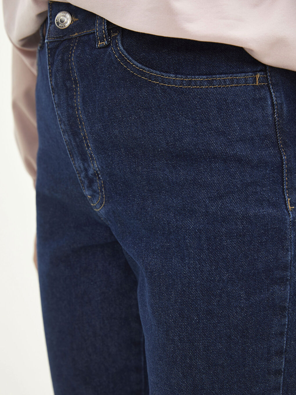 İndigo Standart Fit Cep Detaylı Kadın Rodeo Jean Pantolon-2