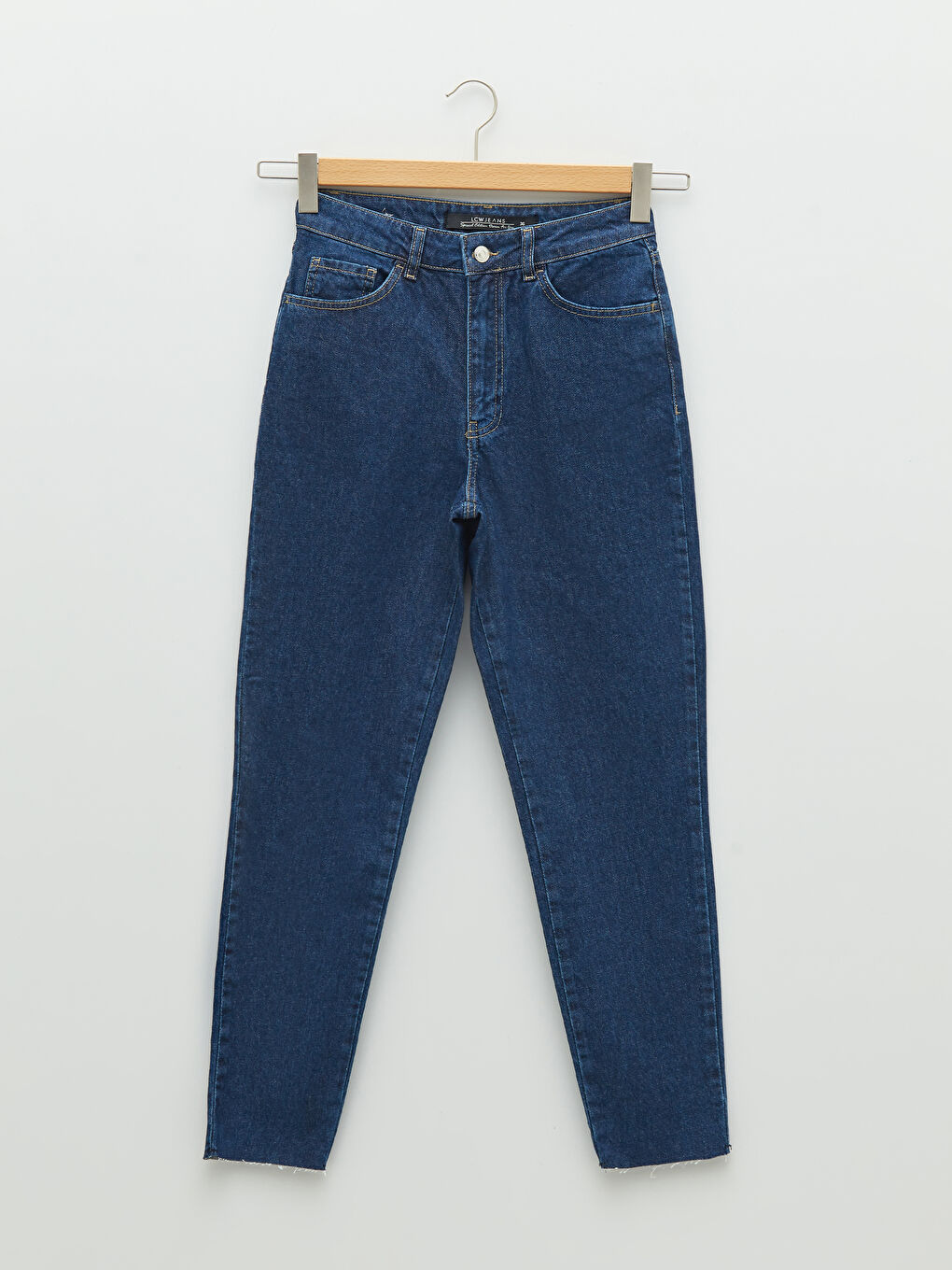 İndigo Standart Fit Cep Detaylı Kadın Rodeo Jean Pantolon-4