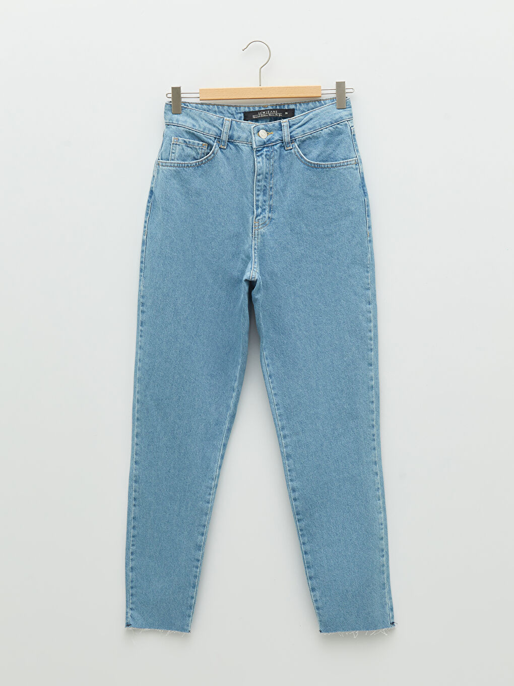 İndigo Standart Fit Cep Detaylı Kadın Rodeo Jean Pantolon-5