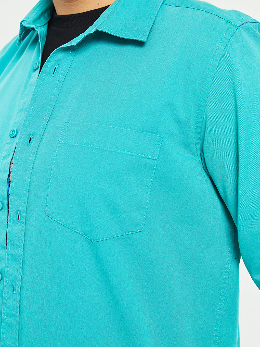 Turkuaz Regular Fit Uzun Kollu Erkek Gömlek-4