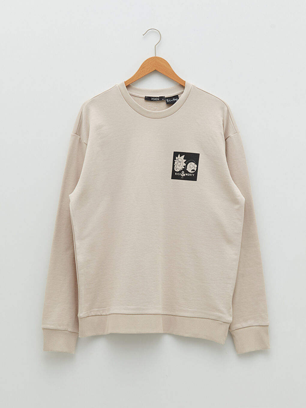 XSIDE Oversize Crew Neck Long Sleeve Rick and Morty Printed Men's Sweatshirt -S2CS35Z8-MBP