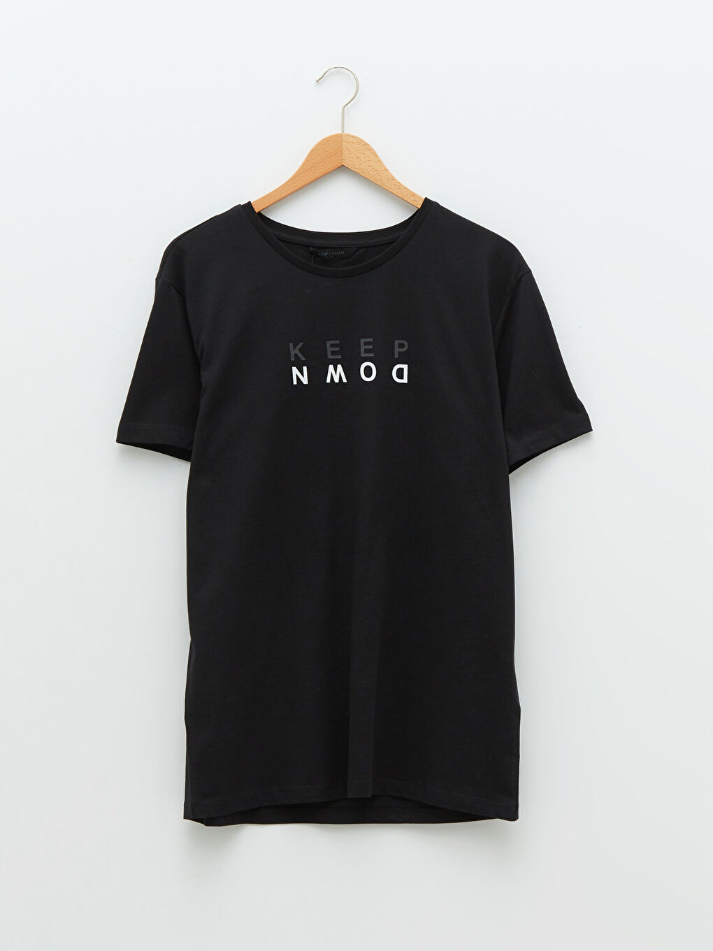 Crew Neck Short Sleeve Printed Combed Cotton Men's T-shirt-5