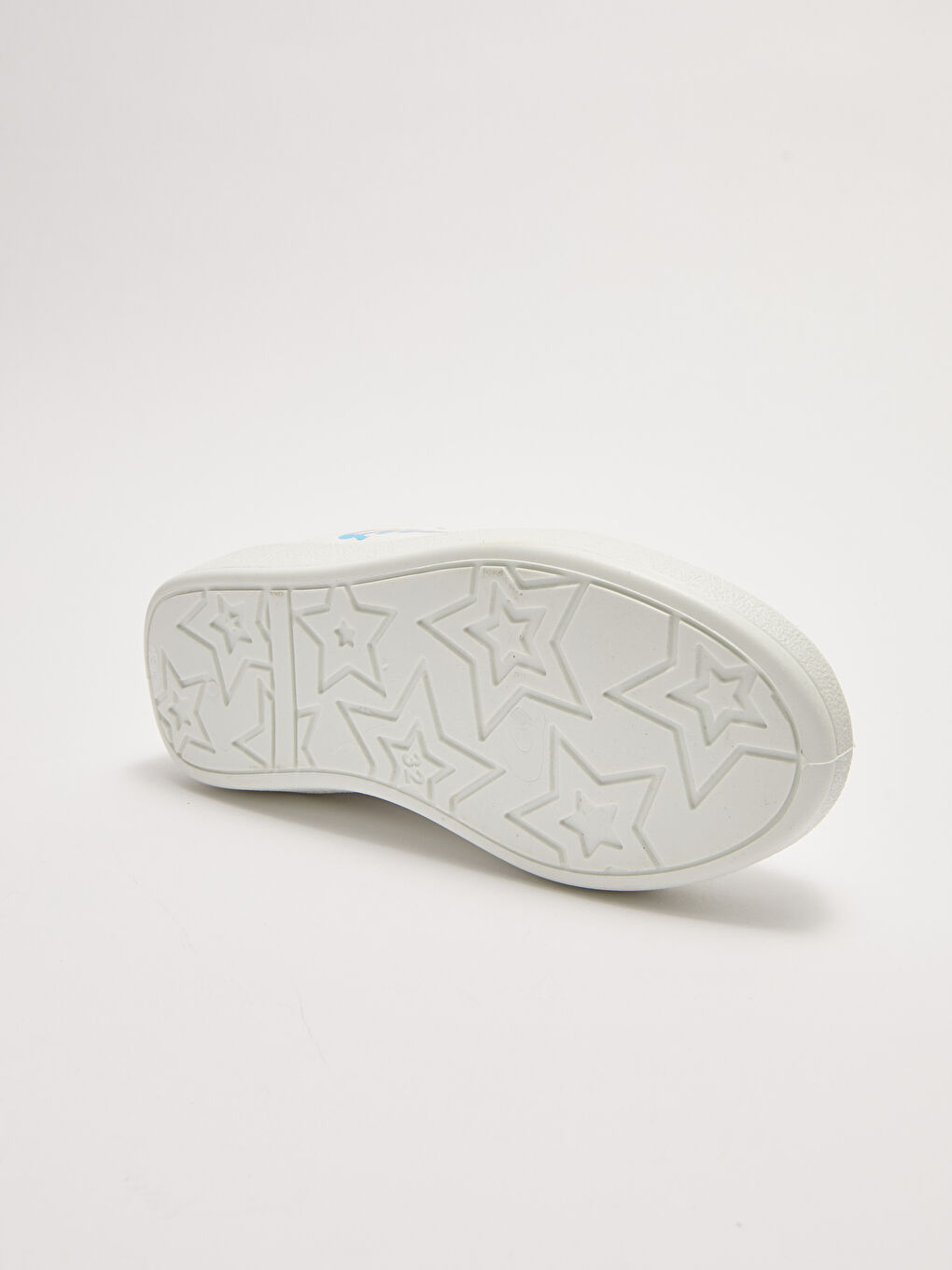 Beyaz Deri Görünümlü Baskılı Bağcıklı Kız Çocuk Spor Ayakkabı-3