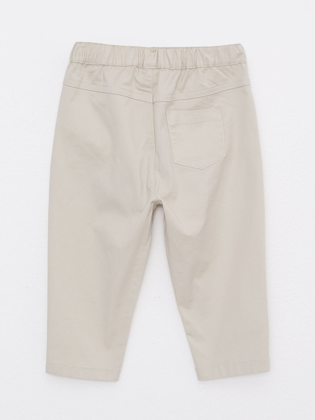Bej Beli Lastikli Basic Erkek Bebek Pantolon-1