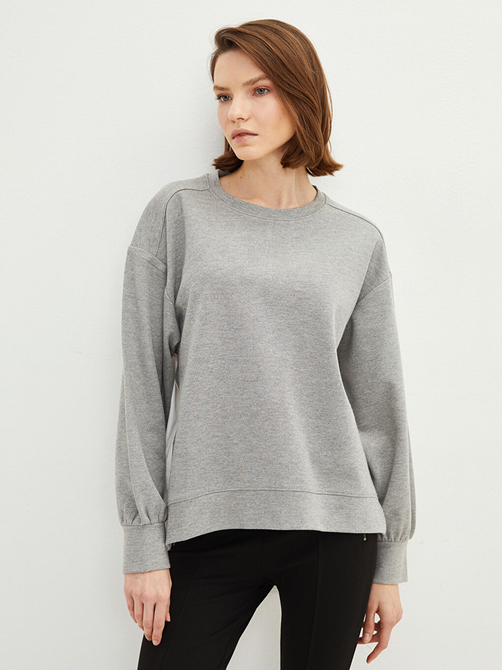 LCW Vision Crew Neck Plain Long Sleeve Women's Sweatshirt -S2CS70Z8-LAL