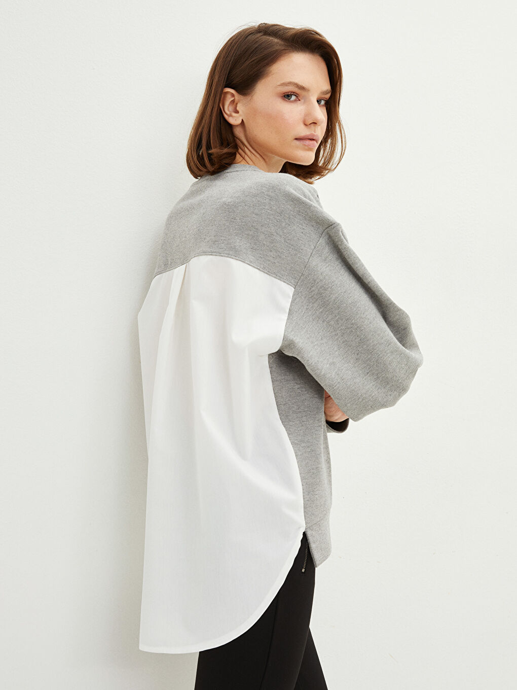 LCW Vision Crew Neck Plain Long Sleeve Women's Sweatshirt -S2CS70Z8-LAL