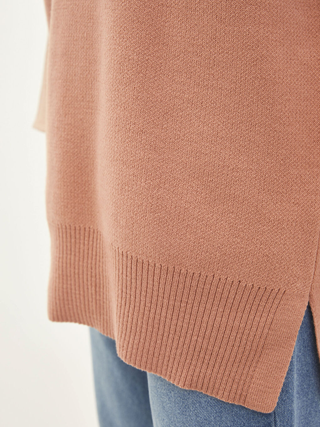 سترة صوفية بدون أكمام برقبة على شكل حرف V سادة للسيدات-3