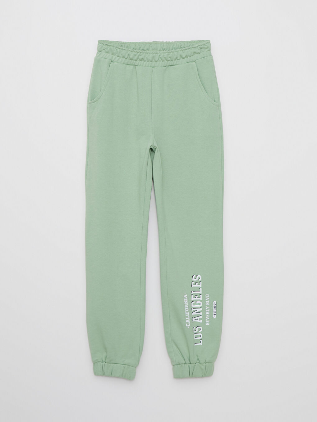 Elastic Waist Printed Girl Jogger Sweatpants