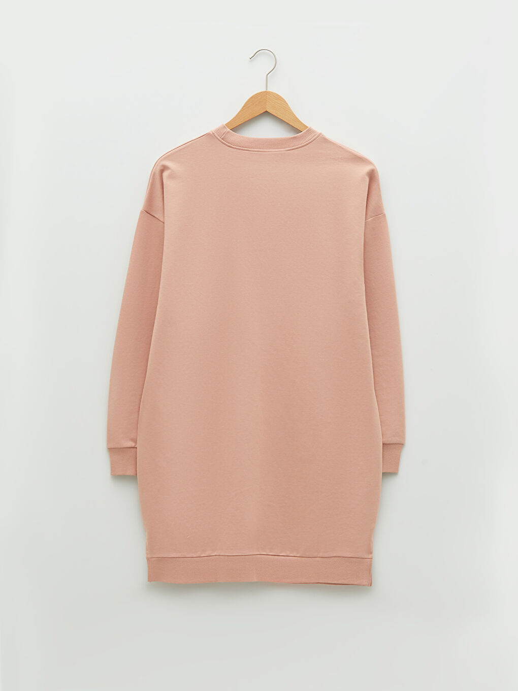 Pembe Bisiklet Yaka Tom ve Jerry Baskılı Uzun Kollu Oversize Kadın Sweatshirt Tunik-6