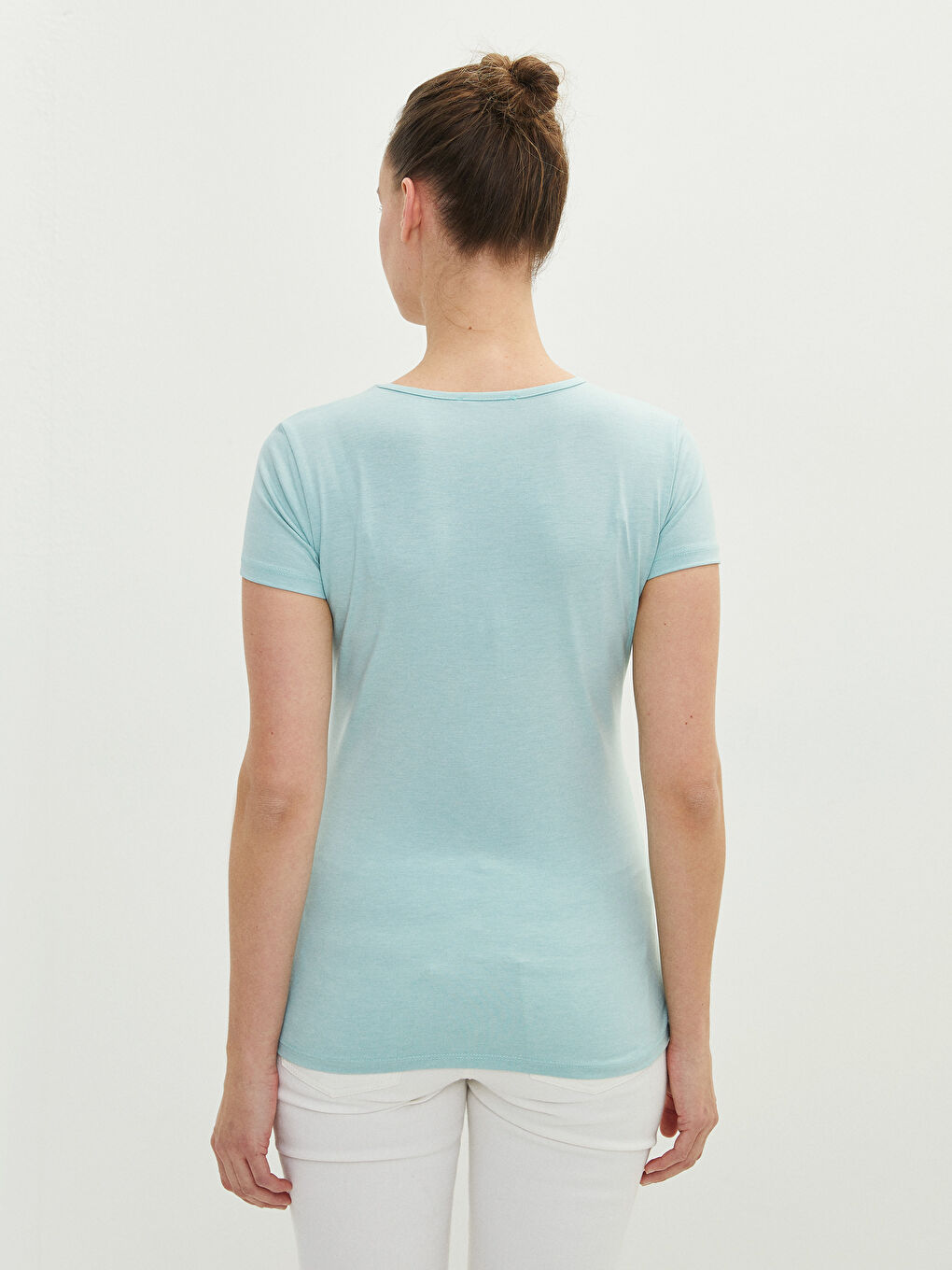 LCWAIKIKI Maternity Crew Neck Printed Short Sleeve Maternity T-Shirt -S2CU20Z8-FFV