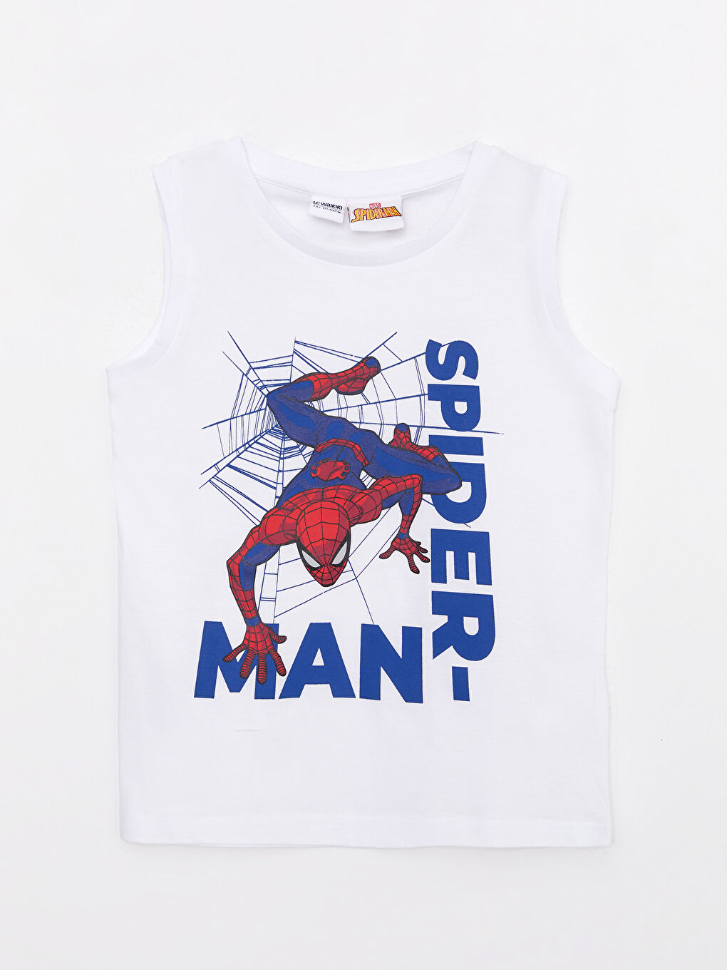 Crew Neck Spiderman Printed Cotton Boy Undershirt -S2CU44Z4-R9K
