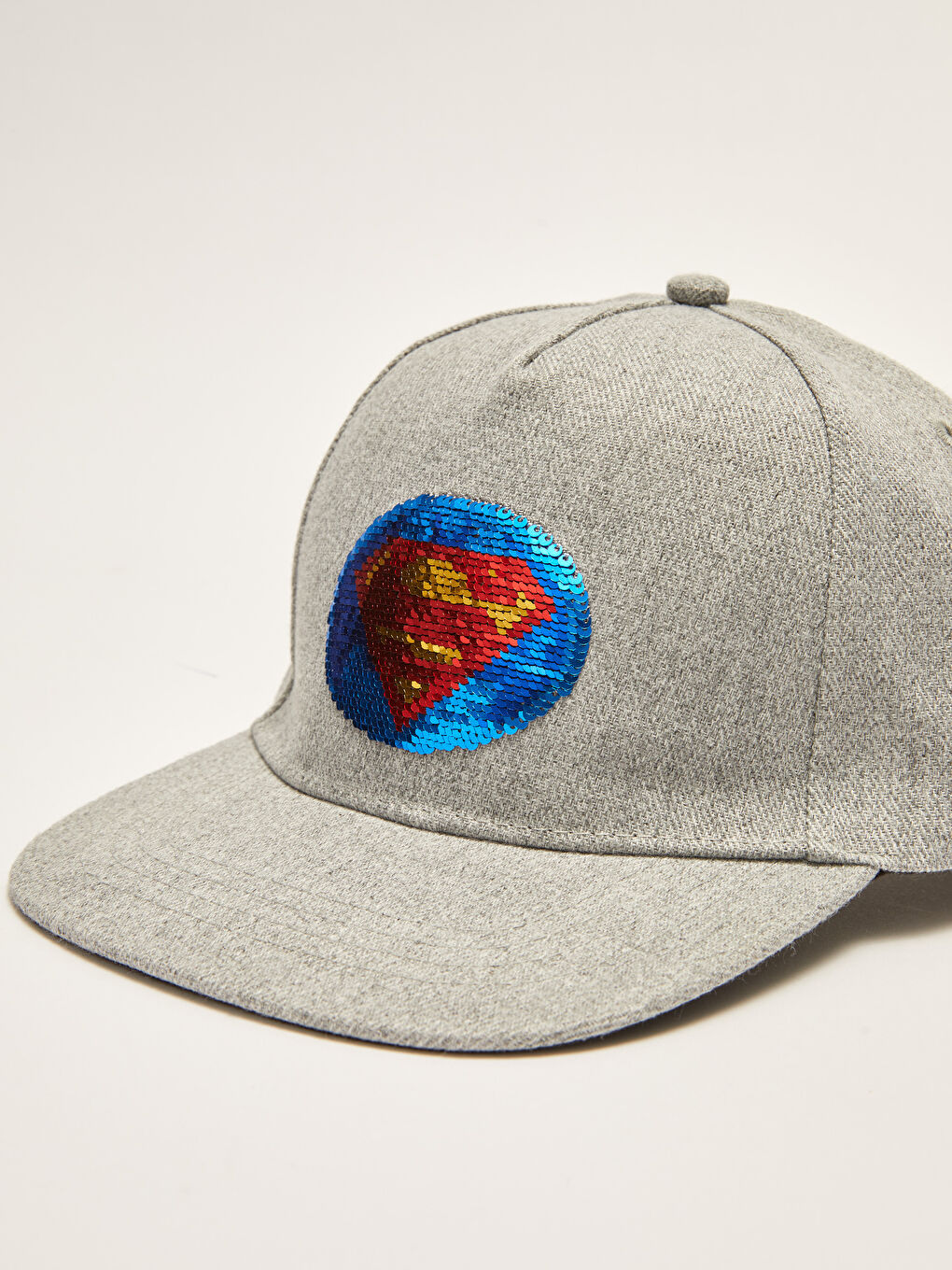 Gri Justice League Lisanslı Erkek Çocuk Hip Hop Şapka-5