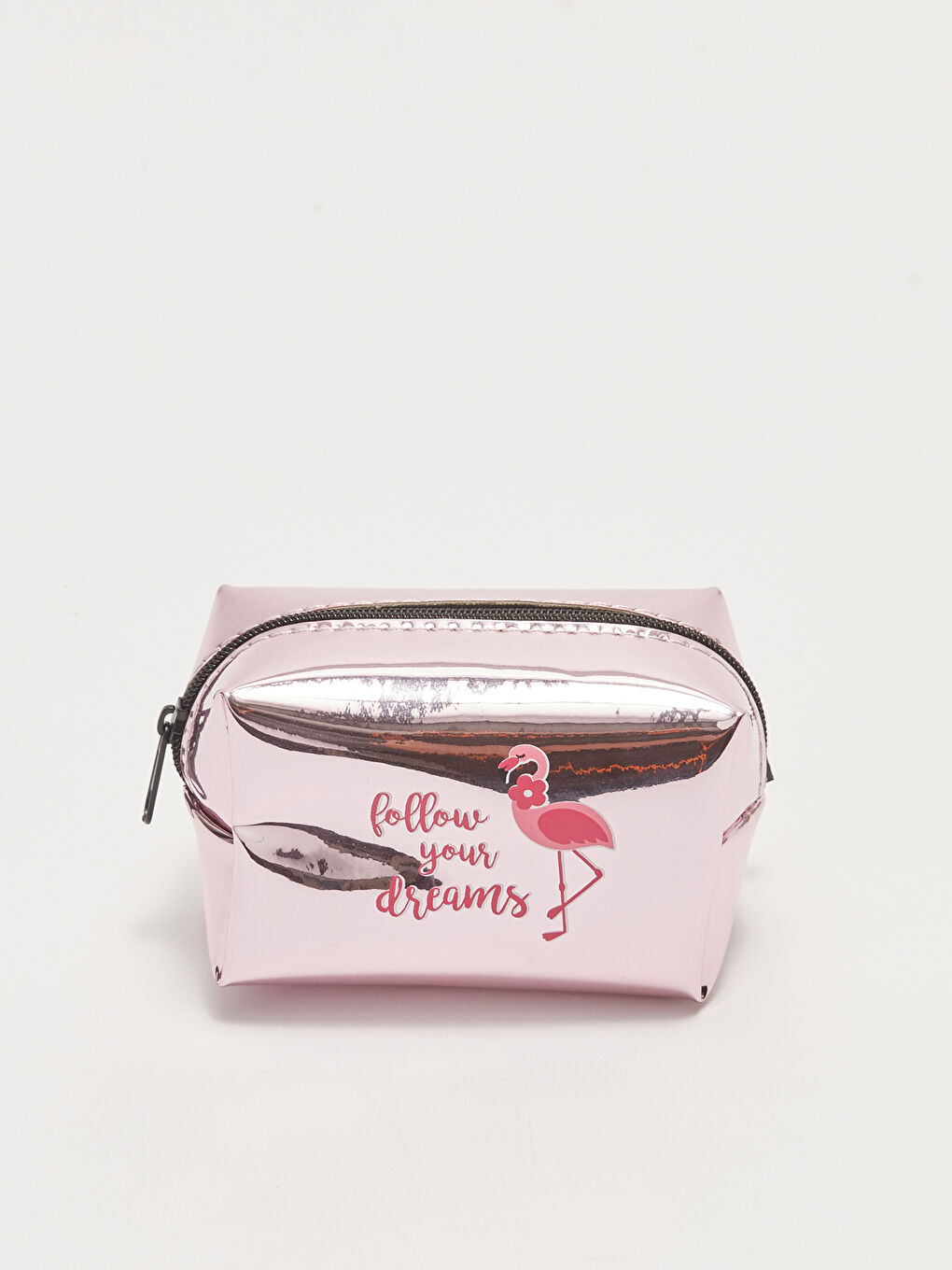 محفظة نقود مطبوعة بمظهر جلد لامع للسيدات