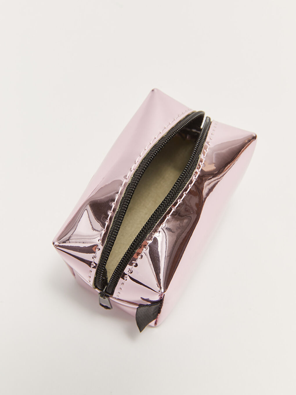 محفظة نقود مطبوعة بمظهر جلد لامع للسيدات-2